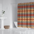 thumbnail image 2 of Waterproof Bohemian Style Striped Art Patetern Shower Curtain 72x72 Inch Boho Style Polyester Unique Shower Curtain for Bathroom Hotel Home Decor with 12 Plastic Hooks, 2 of 5
