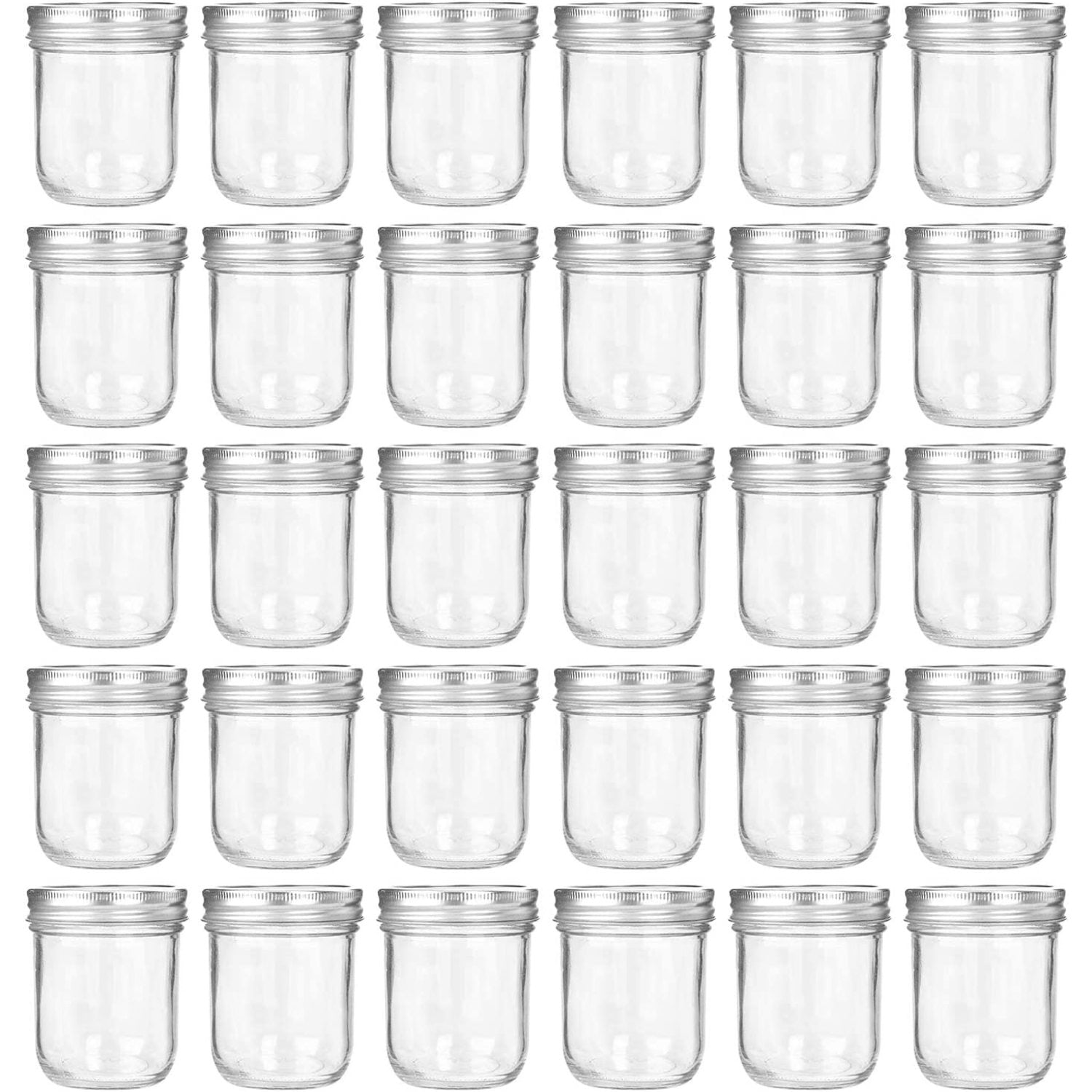 6oz / 180ml Mason Jars Glass Jelly Jars, Canning Jars With Regular Lids, Ideal for Honey,Jam