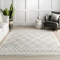 thumbnail image 6 of nuLOOM Ansley Moroccan Lattice Tassel Light Grey 7' 10" x 10' 10" Modern Area Rug, 6 of 7