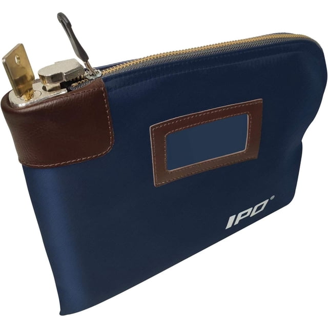 Bolsa de lona impermeable con cierre, 2 llaves, 28 x 22 cm, IPO