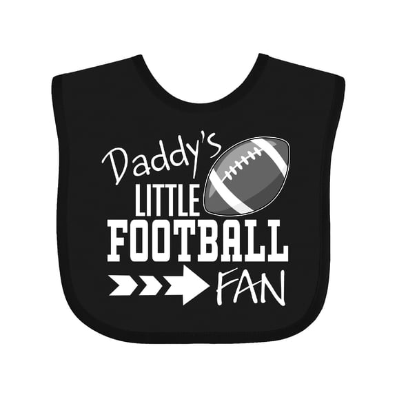 Inktastic Daddy's Little Football Fan Boys or Girls Baby Bib