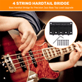 thumbnail image 4 of 4 String Vintage Style Bass Hardtail Bridge for Precision Top Load Upgrade,Black, 4 of 9