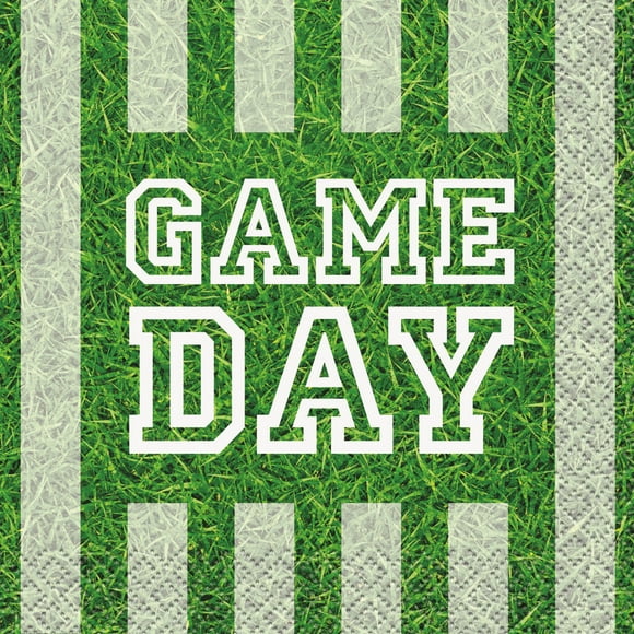 Game Day Football Party Paper Beverage Napkins, 5in, 16ct