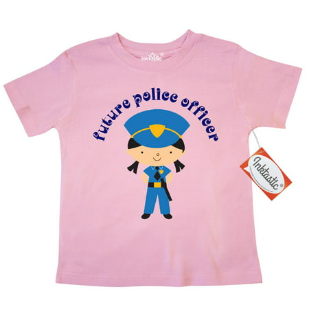 Inktastic Future Police Girl Toddler T-Shirt family occupation job career law enforcement officer woman female cute girls kids blue occupations profession tees. gift child preschooler kid clothing
