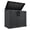 Black, variant on Nihsuao Store-It-Out Midi Horizontal Durable 36 Cu.ft Resin Outdoor Storage Shed With Heavy Duty Floor and Locking Latch, for Lawnmowe, Garden Tools, Black & White