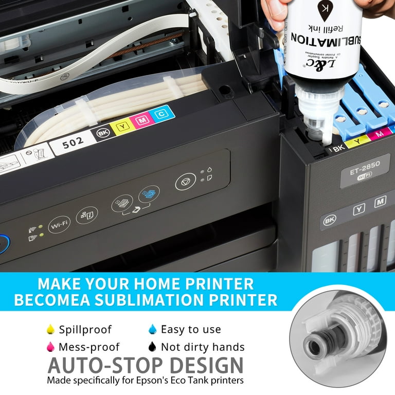 Sublimation Printer EcoTank ET 2850 Bundle Combo with Sublimation Ink and  Paper 10343965430