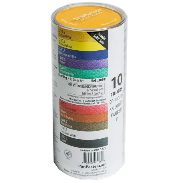 Set de pintura PanPastel de 10 colores con herramientas suaves para artistas