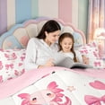 thumbnail image 5 of Manfei Adorable Axolotl 7pcs Queen Bedding,Kawaii Animals Pattern Bedding Comforter Set Queen,Pink Reversible, 5 of 7