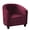 Red wine, variant on CJC Velvet Club Chair Cover 2-Piece Stretch Tub Slipcover Plush Chair Covers Armchair Sofa Couch Cover, Brownness