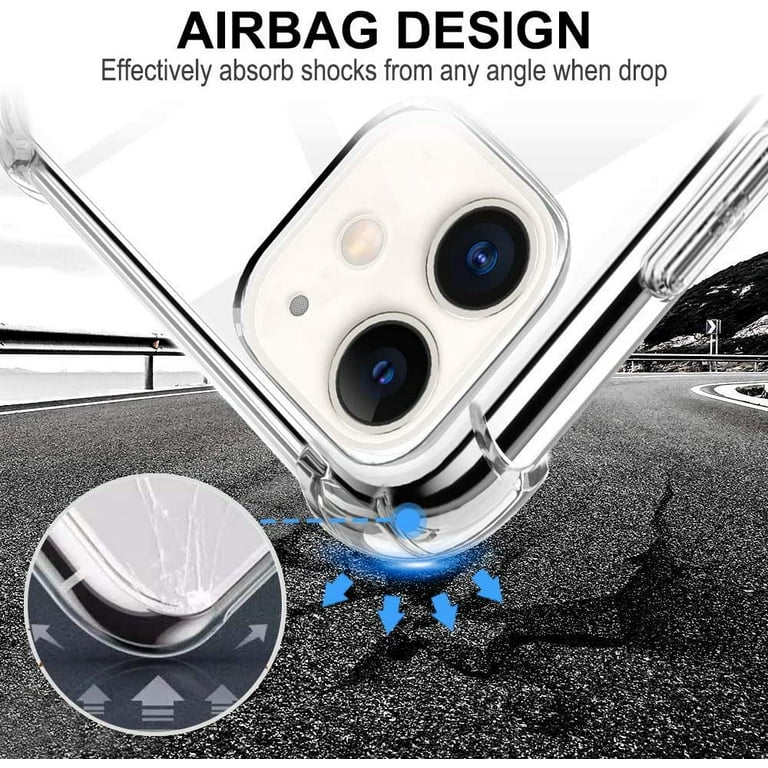 KALMORE iPhone 11 Case, Shockproof Clear Case with Soft TPU Bumper