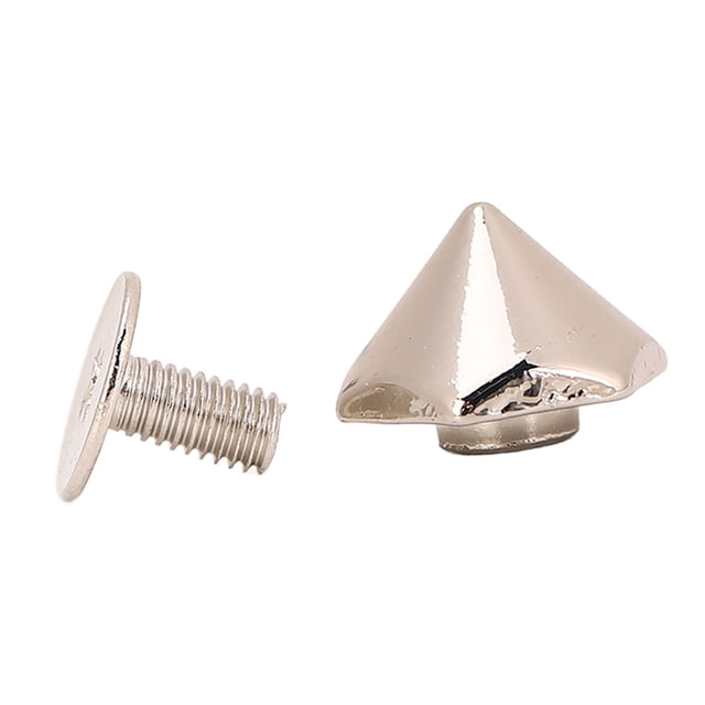 Hex Pyramid Rivets Zinc Alloy Electroplating Treatment Leather Belt Repair Rivets with PH Screws 12mm for Crafting Enthusiasts