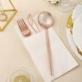 Efavormart 24 Pack | Rose Gold/Blush Sleek Modern Flatware Set, Premium ...