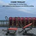 thumbnail image 6 of HOHYN Folding Chair Rack, 300 LBS Capacity, Heavy-Duty Chair Cart for Stacking 10 Chairs, Multi-Function Metal Chair Storage Dolly with Rubber Wheels, Push-Style Chair Holder, Matte Black, 6 of 6