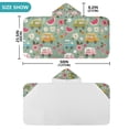 thumbnail image 4 of Yayeee Kids Hooded Towel with Hand Pockets Beach Soft Absorbent Bath Wrap 50 x 23.5 inch, Green Cartoon Trucks Pattern, 4 of 5