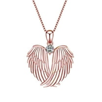 Wioihee Clearance Under $2.00 Angel- Necklace Angel- Pendant Birthstone Necklace for Women Jewelry Valentine's Day gift