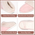 thumbnail image 6 of Womens Slipper Memory Foam Fluffy Soft Warm Slip On House Slippers,Anti-Skid Cozy Plush for Indoor Outdoor(Pink), 6 of 7
