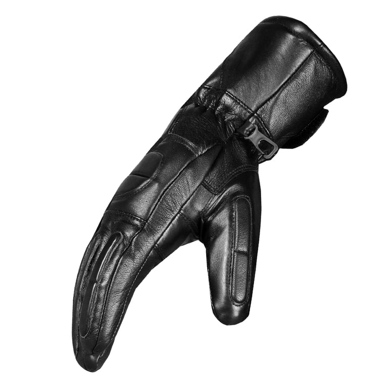 Men's Winter Gauntlet Motorcycle Gloves - 100% Natural Sheep
