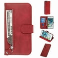 thumbnail image 3 of Dteck Case For Apple iPhone 7 / iPhone 8 Zipper Wallet Money Pocket[Credit Card Holder Slot] Protective [Magnetic Closure] PU Leather Wallet Cover, red, 3 of 5