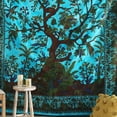 thumbnail image 4 of Popular Handicrafts Tapestry Wall Hanging Tree of Life Hippie Mandala Bohemian Hippy Kaleidoscopic Intricate Floral Design Indian Tapestries Bedspread, 4 of 8
