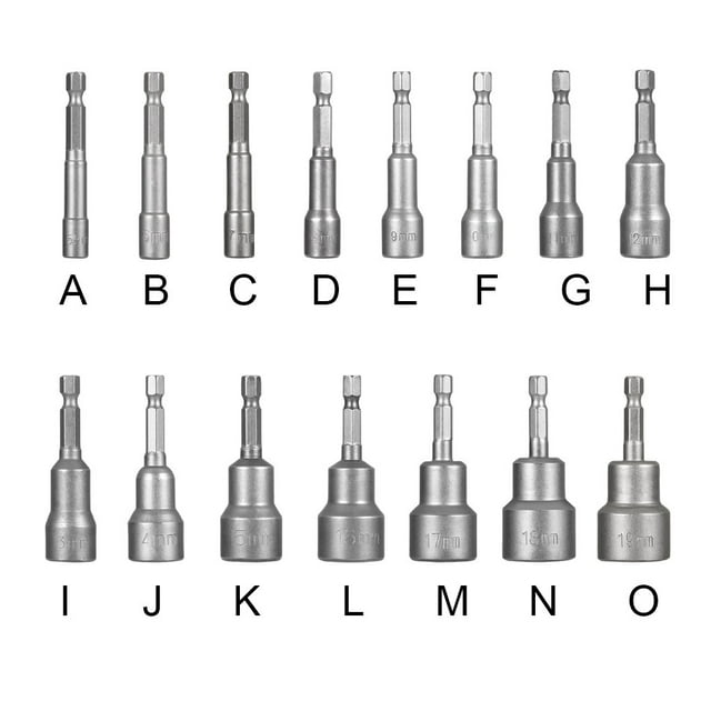 5 Pieces Nut Driver Household Workshop Woodworking Hex Shank Bit Electric Pneumatic Screwdriver Impact Drivers Bits 17x65mm