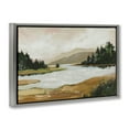 thumbnail image 3 of Stupell Industries Relaxing Valley Lake Landscape & Nature Painting Gray Floater Framed Canvas Art Print Wall Art, 31 x 21, 3 of 9