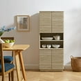 thumbnail image 4 of Render Linen Storage Cabinet in Travertine, 4 of 10