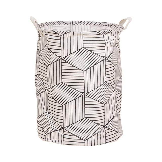 Collapsible Canvas Laundry Hamper Basket - Foldable Storage Bin for Toys, Blankets & Home Organization