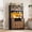 Black + Brown, variant on BouPower 69 Inch Pantry Cabinet with LED Light and Charging Station, Kitchen Pantry Storage Cabinet with Drawers, Adjustable Shelves, Wine Rack and Coffee Bar for Kitchen, Dining Room and Living Room