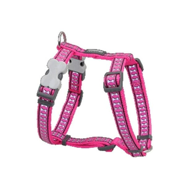Dog Harness Reflective Hot Pink, Large