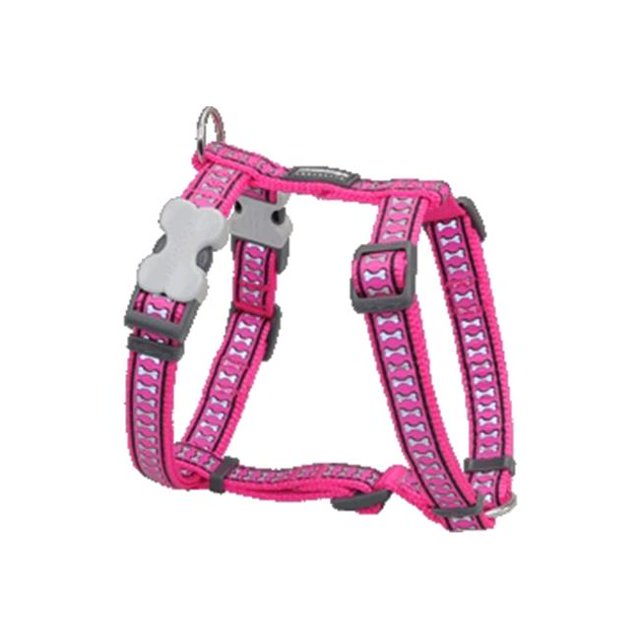 Red Dingo DH-RB-HP-LG Dog Harness Reflective Hot Pink, Large