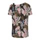 thumbnail image 5 of ICHUANYI Clearance Women's Printing Off-The-Shoulder Halter Short Sleeve Button-Up Top Blouse(Gray, S) ICHUANYI WER2023080907618, 5 of 5