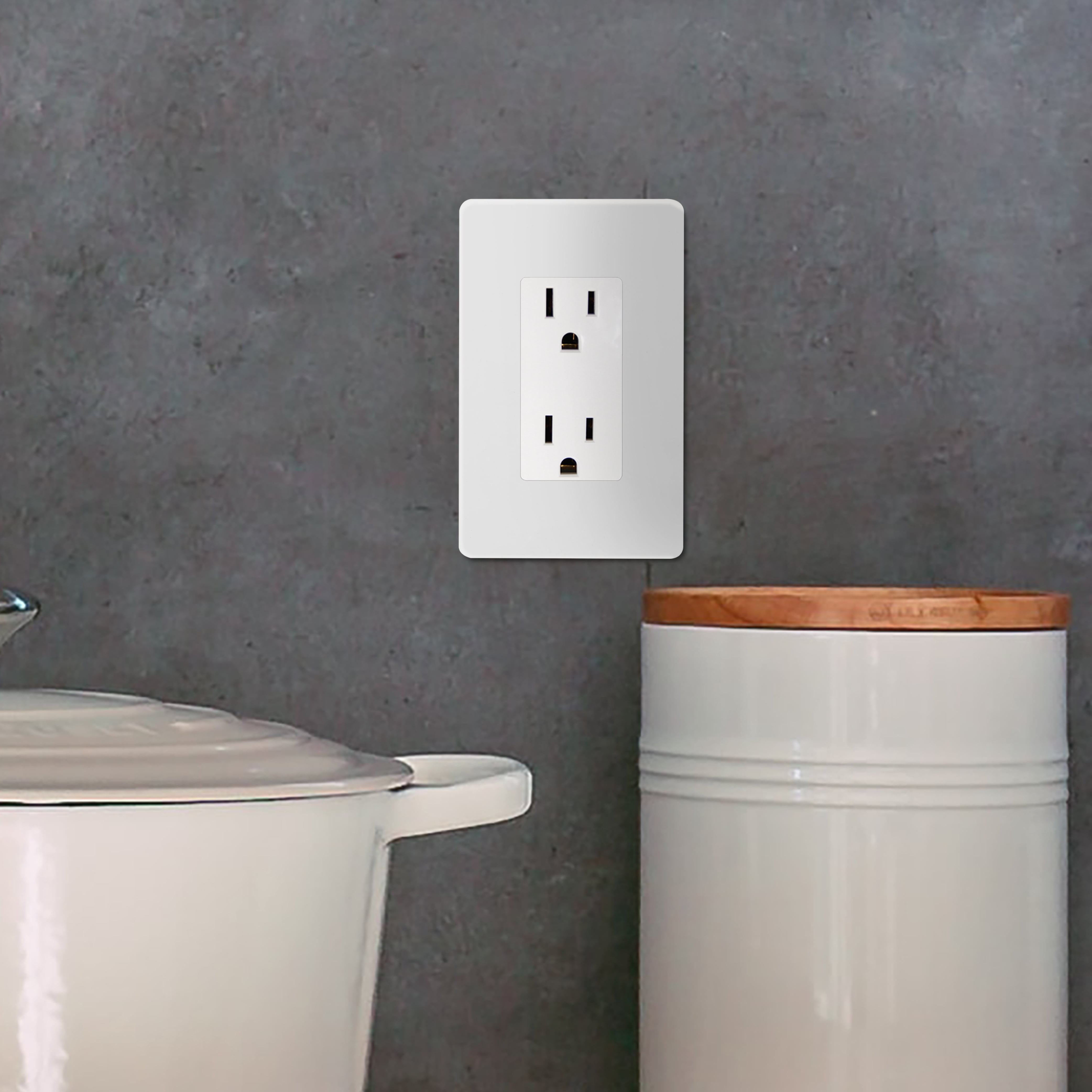 Faith [10-Pack] Non-Tamper-Resistant Outlet, 15A 125V Decorator Receptacles, UL-Listed, White