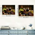 thumbnail image 6 of Nawypu  Kitchen Wall Art Grapes and Wine Picture Fresh Fruits Canvas Prints Retro Paintings for Kitchen Restaurant Dining Room Framed, 6 of 6