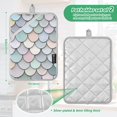 thumbnail image 6 of Yayeee Pot Holders Kitchen Heat Resistant with Pocket 7"x9.8" Cotton Oven Cooking Hot Pads, Light Blue Shimmering Pattern, 6 of 7