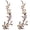 Beige, variant on 2 PCS Yellow Plum Blossom Iron on Patch, 5.1" x 15.3" Embroidery Applique