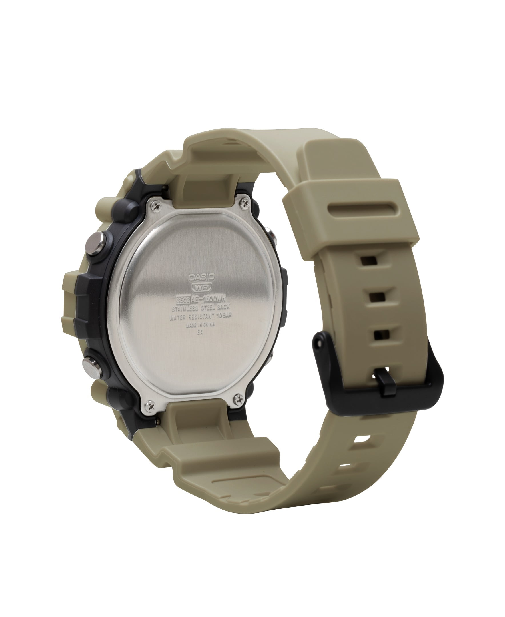 Casio Men's Wide Face Digital Tan Resin Strap Watch