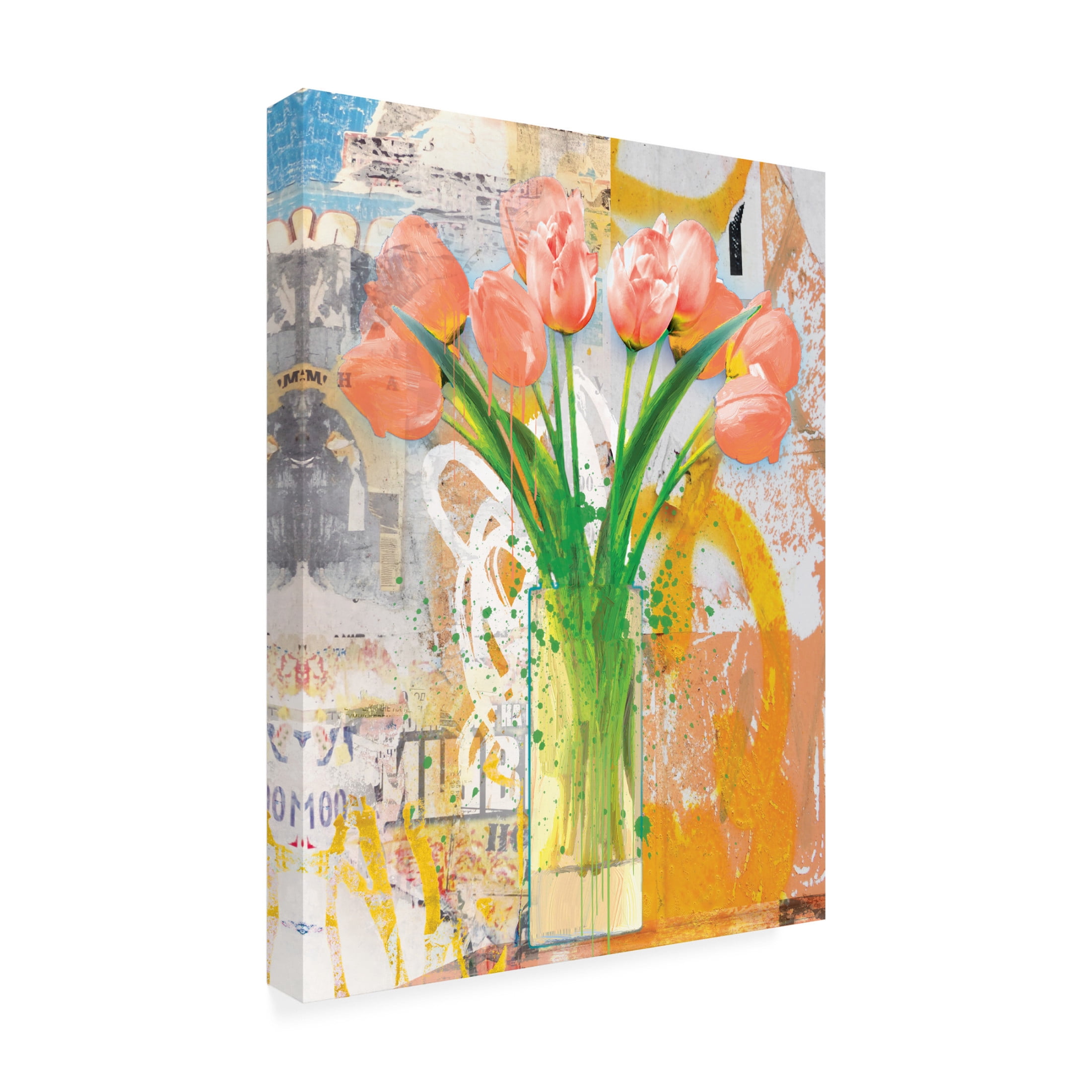 Canvas Wall Art - Porter Hastings 'Urban Bouquet 13' Wall Art for Living Room, Bedroom, or Office Décor by Trademark Fine Art - 35 x 47 Inches