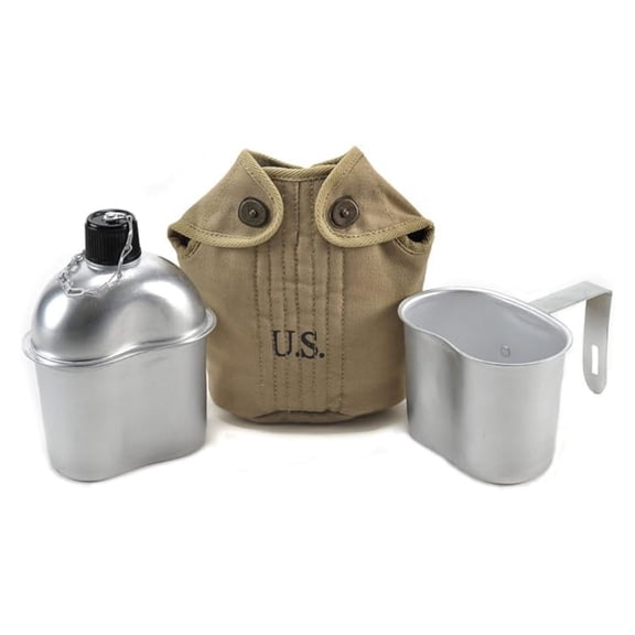 U.S. WW2 Canteen, Canteen Cover and Canteen Cup Repro