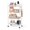 White, variant on Kingrack Rolling Cart, 4-Tier Metal Utility Cart with wheels for Office and Home, Black