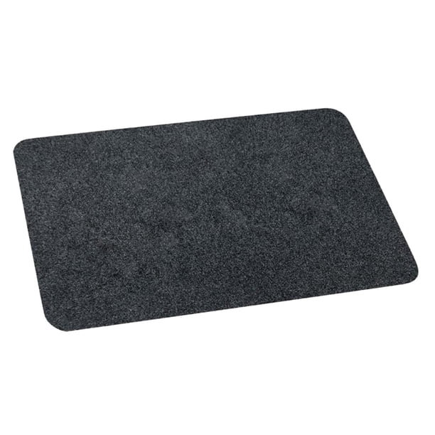 Felpudo antideslizante Zulema alfombra de piso interior Gris puro 45x70cm