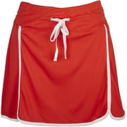 Double Bounce Womens Solid Contrast Trim Skort X-Large Red