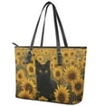 thumbnail image 3 of ZUXONGSY Sunflower Black Cat Print Handbag for Women Large Capacity Shoulder Bag Waterproof Work Bag with Handle for Daily Use Work, 3 of 6