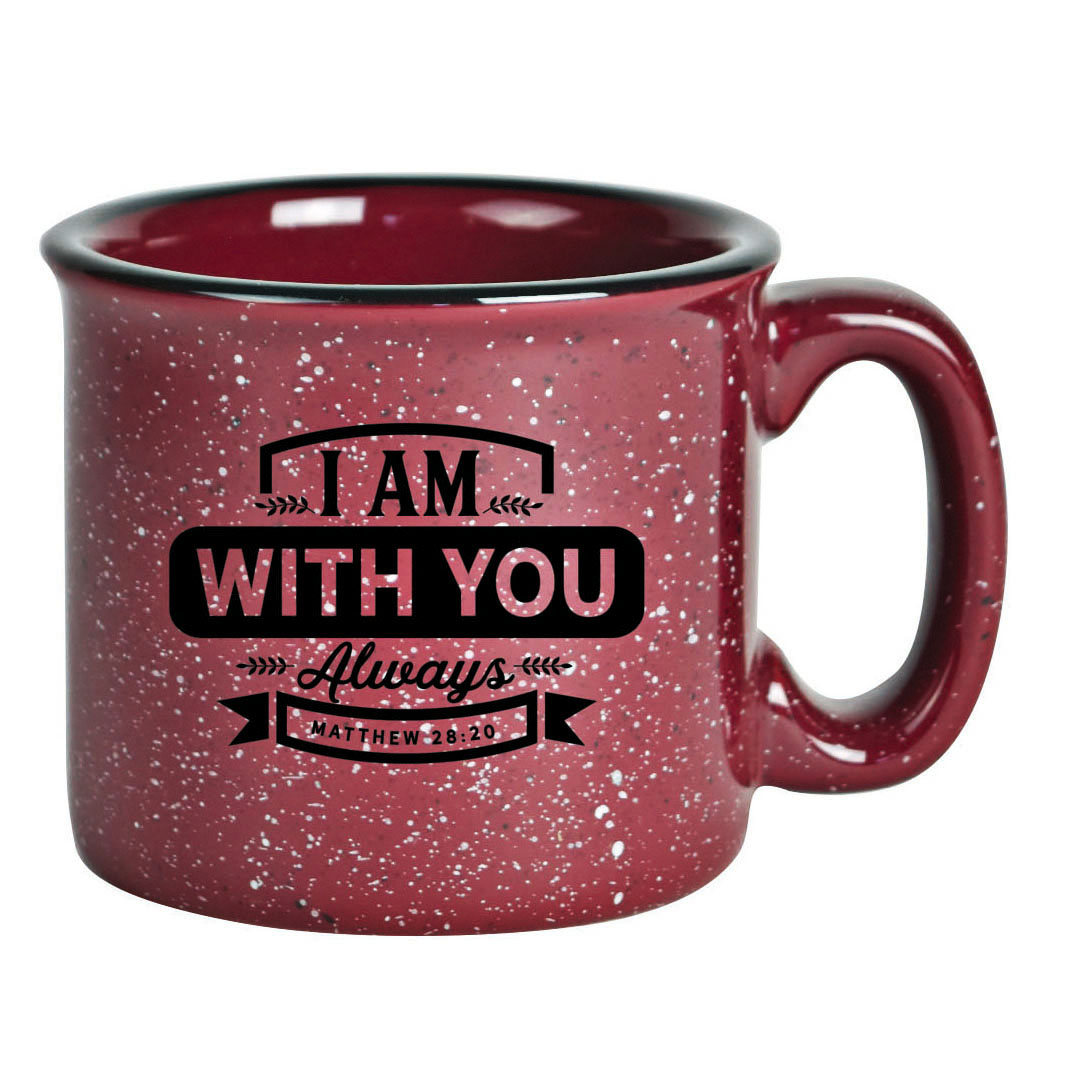 Campfire Ceramic Coffee Mug With Inspiring Quote Burgundy Speckled Classic Coffee Cup Holds 15 Ounces What If You Woke Up Today With Only What You Thanked God For Yesterday