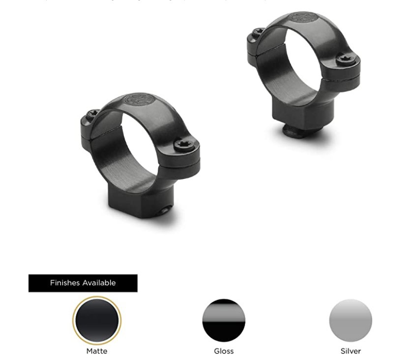 Leupold STD Standard 30mm High Scope Rings, Matte Black 49959