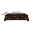thumbnail image 2 of Halloween Tablecloth with Spiderweb Design - Waterproof Plastic - 107.87x53.94in - Black & White, 2 of 5