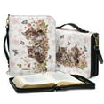 thumbnail image 3 of Kuiaobaty Cat Paw Print Bible Cover for Women Men Butterfly Flower Bible Case Bible Bags and Totes, Bible Carrying Case, Leather Bible Carrier Holder Bible Carrier with Shoulder Strap, 2XL, 3 of 7