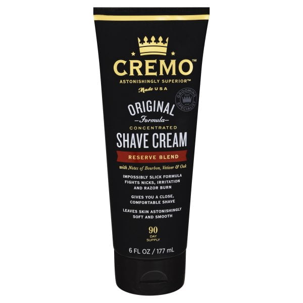Cremo Barber Grade Reserve Blend Shave Cream for Cuts and Razor Burn, 6