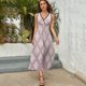 thumbnail image 5 of Diamond Grid Vestido Sin Mangas Vestidos Para Mujer, Vestido Suelto De Verano 2025, 5 of 5