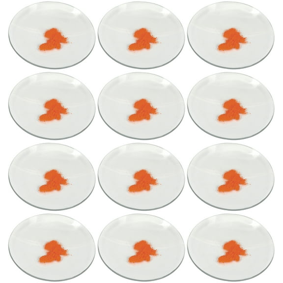 12PK Watch Glasses, 2.4" (6cm) - Cover Lids for Beakers & Flasks - Evaporation Dish - Polished with Ground Edges - Eisco Labs