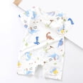 thumbnail image 2 of Ymyiu Baby Boy Bodysuit Baby One Piece Bodysuit Or Toddler Shirt Cute Newborn Outfit 0 6 Months (Light Blue,0-6 Months), 2 of 4